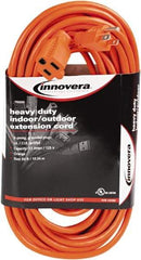 innovera - 50', 14/2 Gauge/Conductors, Orange Indoor & Outdoor Extension Cord - 1 Receptacle, 13 Amps, NEMA 5-15R - Apex Tool & Supply