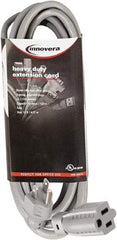 innovera - 15', 14/2 Gauge/Conductors, Gray Indoor Extension Cord - 1 Receptacle, 13 Amps, NEMA 5-15R - Apex Tool & Supply