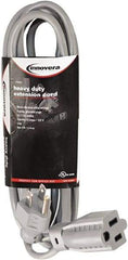 innovera - 9', 14/2 Gauge/Conductors, Gray Indoor Extension Cord - 1 Receptacle, 13 Amps, NEMA 5-15R - Apex Tool & Supply