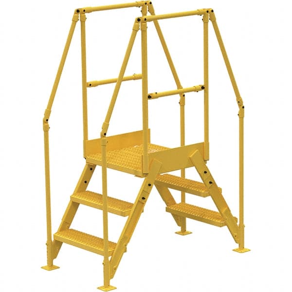 Vestil - 72-7/8" High 500 Lb Capacity 3 Step Crossover Bridge - Apex Tool & Supply