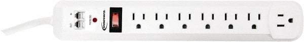 innovera - 7 Outlets, 120 Volts, 15 Amps, 6' Cord, Surge Power Outlet Strip - Floor Mount, 5-15R NEMA Configuration - Apex Tool & Supply