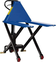 Vestil - 3,000 Lb Capacity, 31-1/2" Lift Portable Tote Lifter - 3-1/2" Min Lift Height, 43" Fork Length x 6-1/2" Fork Width, 27" Overall Width - Apex Tool & Supply