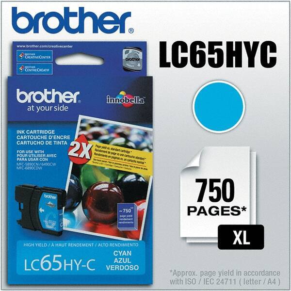 Brother - Cyan Ink Cartridge - Use with Brother MFC-5890CN, 5895CW, 6490CW, 6890CDW - Apex Tool & Supply