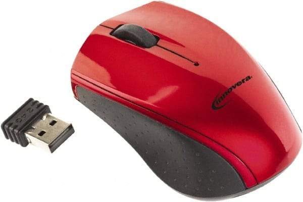 innovera - Red, Black Mouse - Use with Mac OS X, Windows 2000, XP, Vista, 7 - Apex Tool & Supply