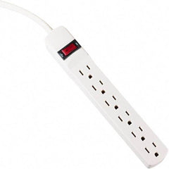 innovera - 6 Outlets, 120 Volts, 15 Amps, 15' Cord, Power Outlet Strip - 5-15R NEMA Configuration - Apex Tool & Supply