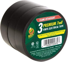 Duck - 3/4" x 50', Black Rubber Electrical Tape - 7 mil Thick - Apex Tool & Supply