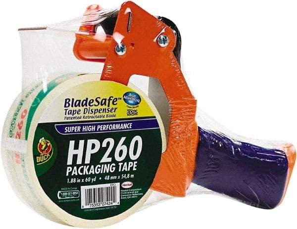 Duck - 2" Wide, Handheld Style, Handheld Tape Dispenser - For Use with Box Sealing Tape - Apex Tool & Supply