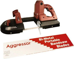 Disston - 3' 8-7/8" Long x 0.02" Thick, 10 to 14 Teeth per Inch, Portable Band Saw Blade - Bi-Metal Blade, High Speed Steel Teeth, Toothed Edge - Apex Tool & Supply