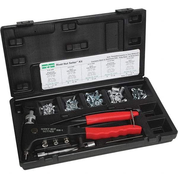 Marson - Riveter Kits Type: Manual Rivet Nut Tool Kit Minimum Size (Inch): #8 - Apex Tool & Supply