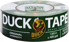 Duck - 1-7/8" x 45 Yds Gray Duct Tape - 9 mil, Rubber Adhesive, Vinyl Backing, 22 Lb/ln Tensile Strength, Series DUC - Apex Tool & Supply