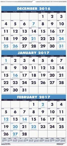 House of Doolittle - 7 Sheet, 8 x 17", Wall Calendar - Apex Tool & Supply