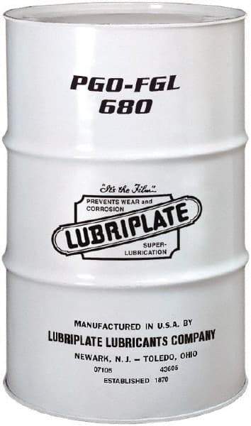 Lubriplate - 55 Gal Drum, Synthetic Gear Oil - 23°F to 449°F, 725 St Viscosity at 40°C, 122 St Viscosity at 100°C, ISO 680 - Apex Tool & Supply