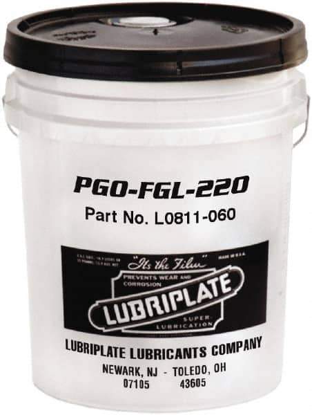 Lubriplate - 5 Gal Pail, Synthetic Gear Oil - 6°F to 443°F, 227 St Viscosity at 40°C, 42 St Viscosity at 100°C, ISO 220 - Apex Tool & Supply