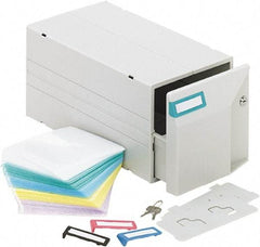 innovera - 150 Compartment, 6-3/4 Inch Wide x 12-3/4 Inch Deep x 6-15/16 Inch High, CD/DVD Storage Box - Plastic, Light Gray - Apex Tool & Supply