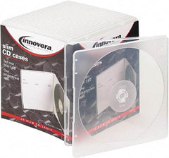 innovera - 1 Compartment, 5 Inch Wide x 3/16 Inch Deep x 5-5/8 Inch High, CD Case - Polypropylene, Clear - Apex Tool & Supply