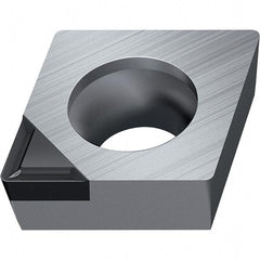 Walter - CCGT0602 FS Grade WDN10 Polycrystalline Diamond (PCD) Turning Insert - 80° Parallelogram, 1/4" Inscr Circle, 3/32" Thick, 1/64" Corner Radius - Apex Tool & Supply
