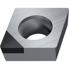 Walter - CCGW0602 FS Grade WDN10 Polycrystalline Diamond (PCD) Turning Insert - 80° Parallelogram, 1/4" Inscr Circle, 3/32" Thick, 0.008" Corner Radius - Apex Tool & Supply