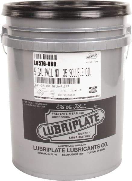Lubriplate - Lubriplate 35, 5 Gal Pail Cutting Fluid - Water Soluble - Apex Tool & Supply