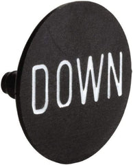 Square D - Legend Plate - Down - 30mm Hole Diameter, 2.2 Inch Wide x 0.1 Inch High x 30mm Overall Diameter - Apex Tool & Supply