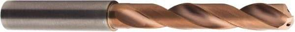 Niagara Cutter - 17/32" 140° Spiral Flute Solid Carbide Screw Machine Drill Bit - AlCrN Finish, Right Hand Cut, 60mm Flute Length, 107mm OAL, Straight Shank - Apex Tool & Supply