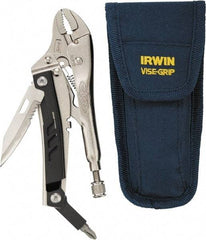 Irwin - 5-1/2" OAL Curved Jaw Locking Pliers - 1-1/4" Jaw Opening - Apex Tool & Supply