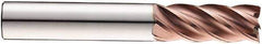 SGS - 1" Diam, Variable Pitch, 2" LOC, 5 Flute Solid Carbide Roughing Square End Mill - Ti-NAMITE-M Finish, 4-1/2" OAL, 1" Shank Diam, Single End, 37° Helix - Apex Tool & Supply