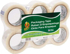 Duck - 1-7/8" x 110 Yd Clear Acrylic Adhesive Packaging Tape - Polypropylene Film Backing, 1.9 mil Thick, 25 Lb Tensile Strength, Series DUC - Apex Tool & Supply