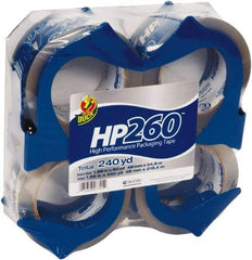 Duck - 1-7/8" x 60 Yd Clear Acrylic Adhesive Packaging Tape - Polypropylene Film Backing, 3.1 mil Thick, 35 Lb Tensile Strength, Series DUC - Apex Tool & Supply