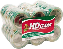 Duck - 1-7/8" x 55 Yd Clear Acrylic Adhesive Packaging Tape - Polypropylene Film Backing, 2.6 mil Thick, 31 Lb Tensile Strength, Series DUC - Apex Tool & Supply
