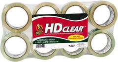 Duck - 1-7/8" x 55 Yd Clear Acrylic Adhesive Packaging Tape - Polyethylene Film Backing, 2.6 mil Thick, 31 Lb Tensile Strength, Series DUC - Apex Tool & Supply