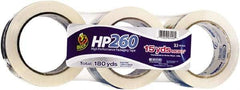 Duck - 1-7/8" x 60 Yd Clear Acrylic Adhesive Packaging Tape - Polypropylene Film Backing, 3.1 mil Thick, 35 Lb Tensile Strength, Series DUC - Apex Tool & Supply