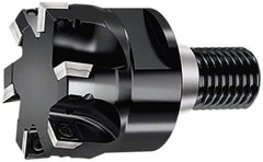 Walter - 24.99mm Cut Diam, 6.5mm Max Depth of Cut, 35mm OAL, Indexable Square Shoulder End Mill - SD..09T3.. Inserts, T22 Modular Connection, 90° Lead Angle, Through Coolant, Series M4132 - Apex Tool & Supply