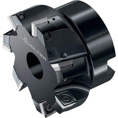 Walter - 5 Inserts, 62.99mm Cut Diam, 22mm Arbor Diam, 8.41mm Max Depth of Cut, Indexable Square-Shoulder Face Mill - 90° Lead Angle, 40.01mm High, SD.W09T3.. Insert Compatibility, Through Coolant, Series M4132 - Apex Tool & Supply