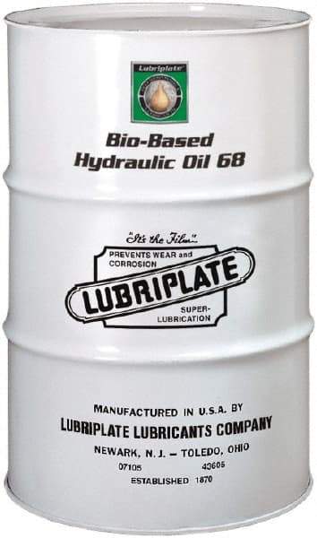 Lubriplate - 55 Gal Drum Botanical Hydraulic Oil - SAE 20, ISO 68, 64.1 cSt at 40°C & 12.5 cSt at 100°C - Apex Tool & Supply