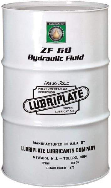 Lubriplate - 55 Gal Drum, Mineral Hydraulic Oil - SAE 20, ISO 68, 69.83 cSt at 40°, 8.2 cSt at 100°C - Apex Tool & Supply