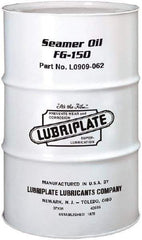Lubriplate - 55 Gal Drum Mineral Seamer Oil - SAE 40, ISO 150, 109 cSt at 40°C & 12 cSt at 100°C, Food Grade - Apex Tool & Supply