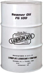 Lubriplate - 55 Gal Drum Mineral Seamer Oil - SAE 30, ISO 100, 109 cSt at 40°C & 12 cSt at 100°C, Food Grade - Apex Tool & Supply