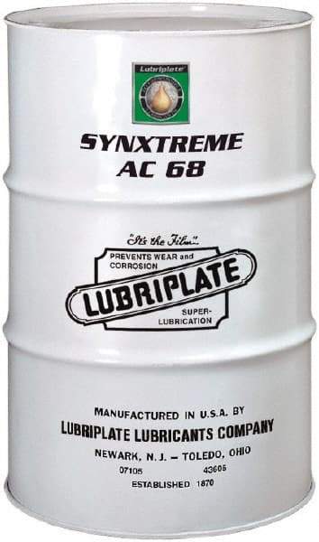 Lubriplate - 55 Gal Drum, ISO 68, SAE 20, Air Compressor Oil - 30°F to 430°, 66 Viscosity (cSt) at 40°C, 9 Viscosity (cSt) at 100°C - Apex Tool & Supply