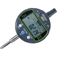 Mitutoyo - 0 to 12.7mm Range, 0.001 & 0.01mm Graduation, Electronic Drop Inidicator - Flat Back, 0.003mm Accuracy, LCD Display, Metric - Apex Tool & Supply
