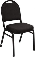 NPS - Fabric Black Stacking Chair - Black Frame, 18" Wide x 20" Deep x 34" High - Apex Tool & Supply