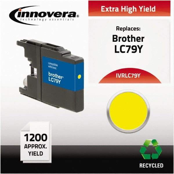 innovera - Yellow Inkjet Printer Cartridge - Use with Brother MFC-J6510DW, MFC-J6710DW, MFC-J6910DW, MFC-J825DW, MFC-J835DW - Apex Tool & Supply