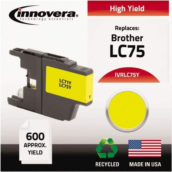 innovera - Yellow Inkjet Printer Cartridge - Use with Brother MFC-J6510DW, MFC-J6710DW, MFC-J6910DW, MFC-J825DW, MFC-J835DW - Apex Tool & Supply