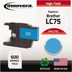 innovera - Cyan Inkjet Printer Cartridge - Use with Brother MFC-J6510DW, MFC-J6710DW, MFC-J6910DW, MFC-J825DW, MFC-J835DW - Apex Tool & Supply