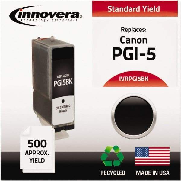 innovera - Black Inkjet Printer Cartridge - Use with Canon PIXMA iP3300, iP3500, iP4200, iP4300, iP4500, iP5200, MP500, MP510, MP520, MP530, MP600, MP610, MP800, MP810, MP830, MP950, MP960, MP970, MX700, MX850 - Apex Tool & Supply