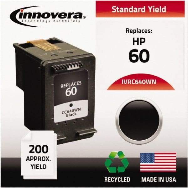 innovera - Black Inkjet Printer Cartridge - Use with HP Deskjet D2530, D2545, D2560, D5560, F4200, F4440, F4480, Photosmart C4640, C4650, C4680, C4795 - Apex Tool & Supply