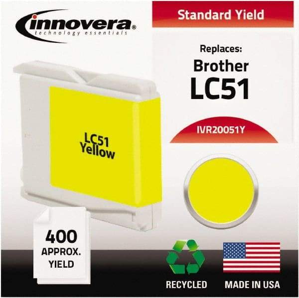 innovera - Yellow Ink Cartridge - Use with Brother DCP-130C, 330C, 350C, Fax 1360, 1860C, 1960C, 2480C, 2580C, MFC-230C, 240C, 440CN, 465CN, 665CW, 685CW, 845CW, 885CW, 3360C, 5460CN, 5860CN - Apex Tool & Supply