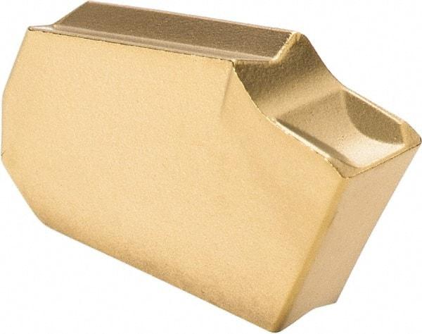 Dorian Tool - SGTN3 DASK25B Grade, 0.122" Cutting Width, Carbide Cutoff Insert - 0° Neutral Lead Angle, TiN/TiAlN/TiN Coated, Single End - Apex Tool & Supply