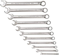 Proto - 11 Piece, 1/4" to 15/16", 12 Point Combination Wrench Set - Inch Measurement Standard, Satin Chrome Finish - Apex Tool & Supply