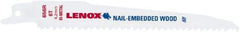 Lenox - 6" Long x 3/4" Thick, Bi-Metal Reciprocating Saw Blade - Straight Profile, 6 TPI, Toothed Edge - Apex Tool & Supply