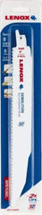 Lenox - 9" Long x 7/8" Thick, Bi-Metal Reciprocating Saw Blade - Straight Profile, 6 TPI, Toothed Edge - Apex Tool & Supply